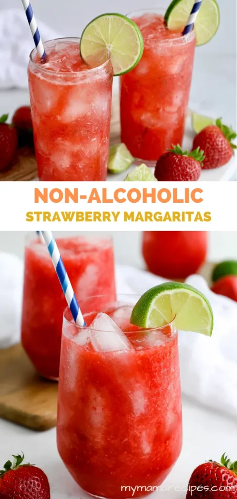 Non-Alcoholic Strawberry Margaritas with Fresh Lime and Seltzer 8 non-alcoholic-strawberry-margaritas-recipe-image-tasty