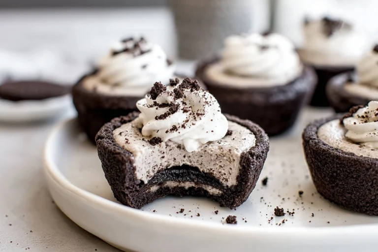 oreo cheesecake cookie cups hero image