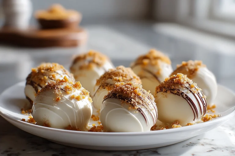 photorealistic pumpkin cheesecake truffles on modern kitchen counter