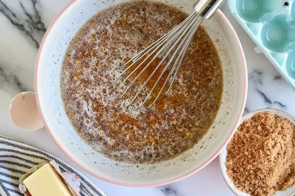 Cinnamon egg custard mixture for Slow Cooker French Toast Casserole