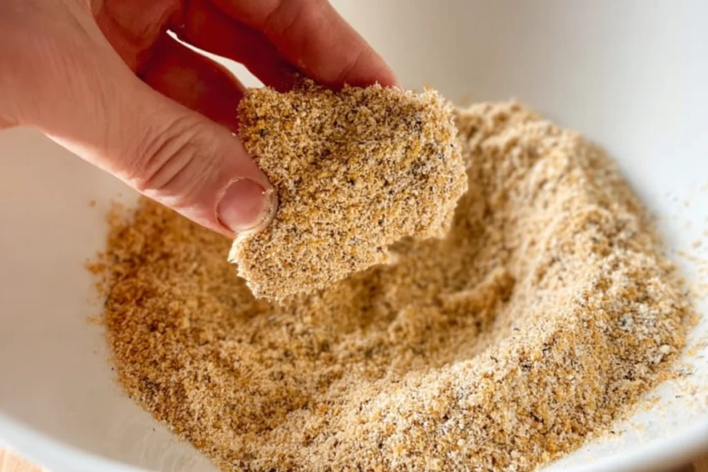 toasted ravioli breading process egg dip breadcrumbs coating ravioli close-up