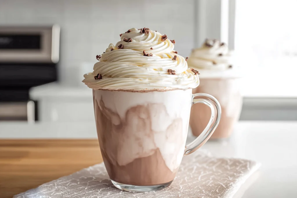 overhead dietary-friendly ingredients for whipped hot chocolate substitutions