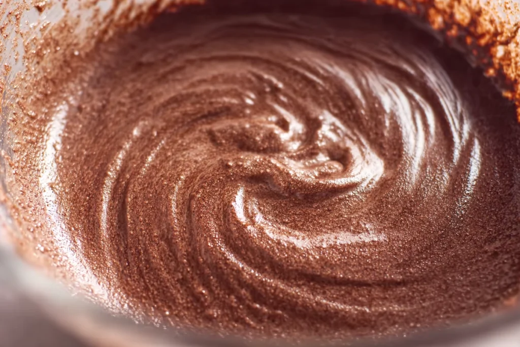 close-up whipped hot chocolate topping forming soft peaks