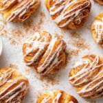 Photorealistic plated yeast risen dessert in modern kitchen with natural light