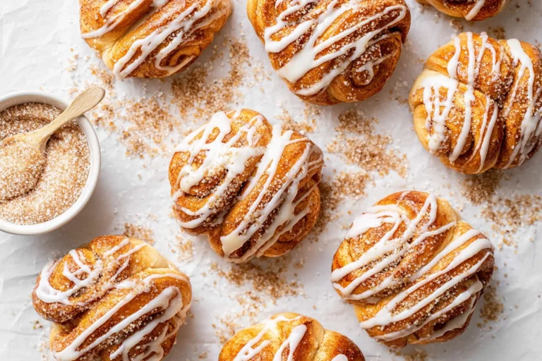 Photorealistic plated yeast risen dessert in modern kitchen with natural light