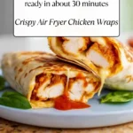 Air Fryer Chicken Mozzarella Wraps crispy and cheesy