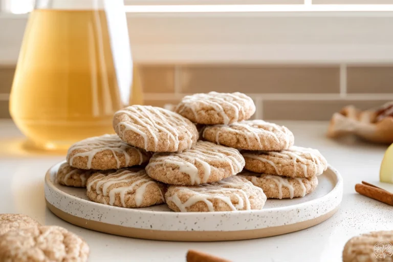 serving platter of apple cider buttons in modern kitchen setting