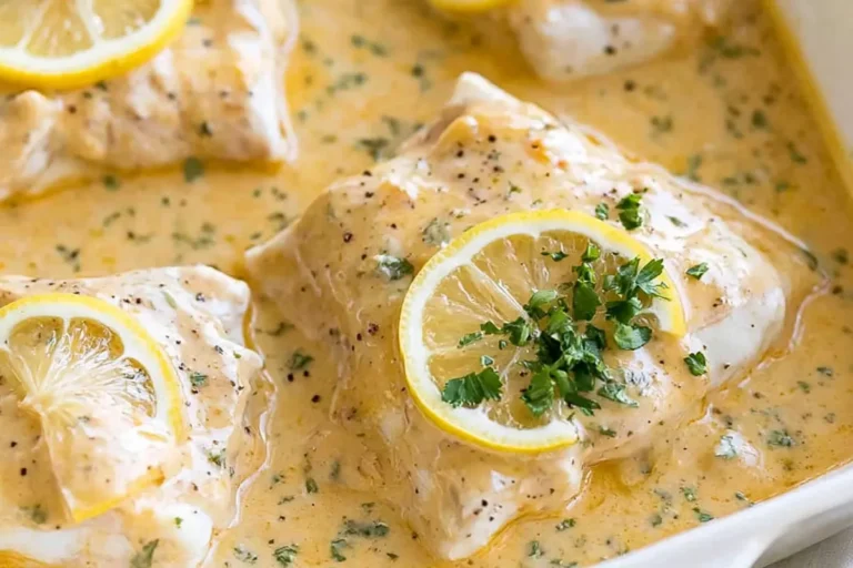 Mohamed Ayad's Baked Fish with Lemon Cream Sauce Recipe