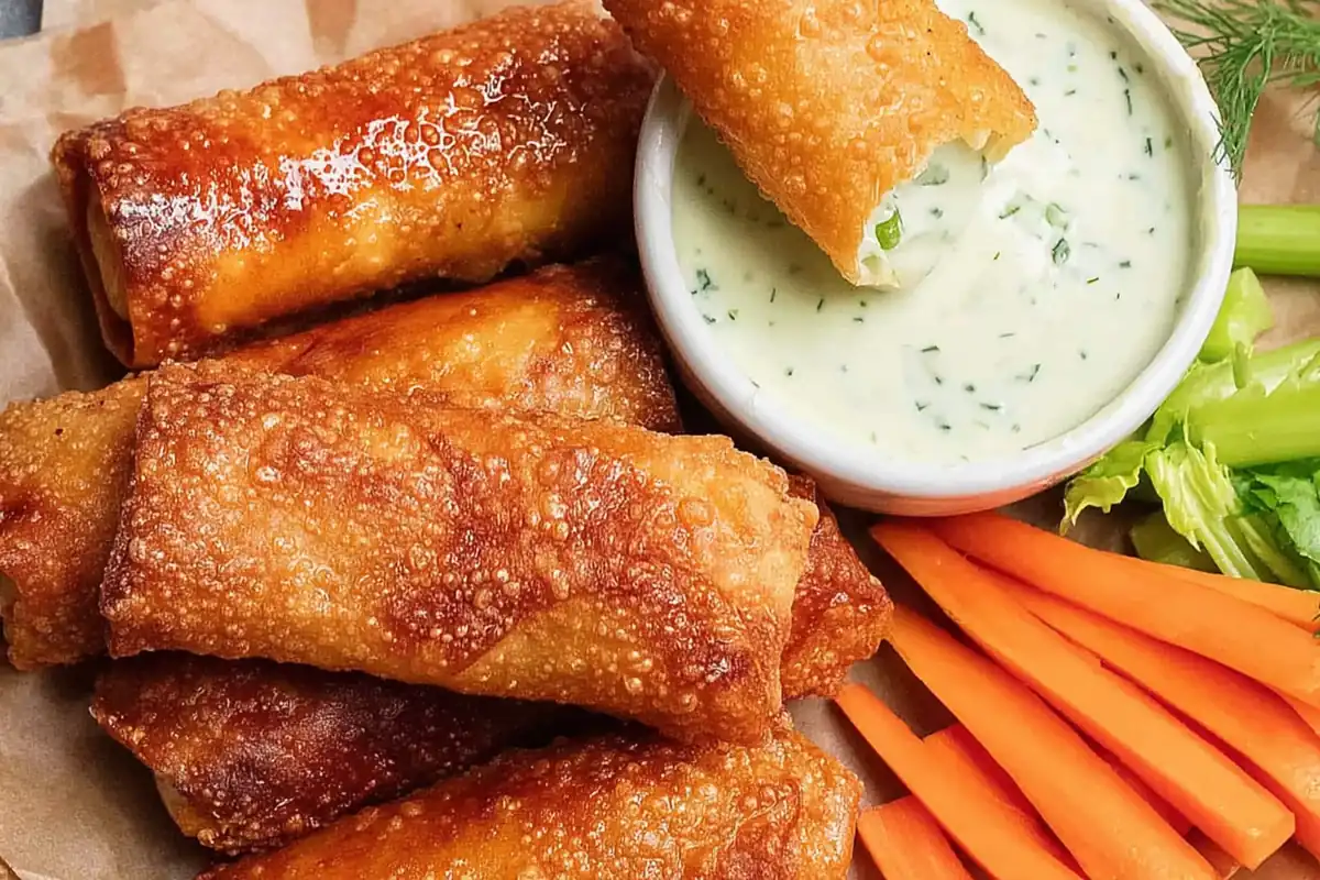 Mohamed Ayad's Buffalo Chicken Egg Rolls Recipe