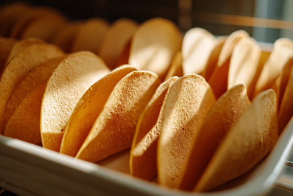 Pre-baking hard taco shells for cheesy baked tacos
