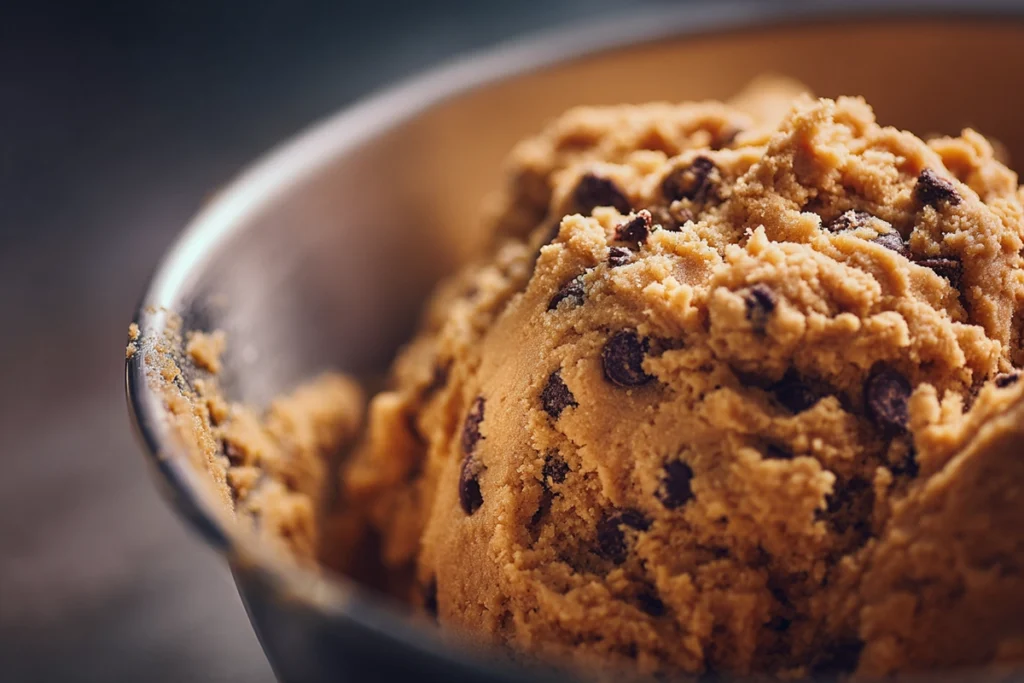 Espresso Chocolate Chip Cookies That Satisfy Every Coffee Lover 9 espresso chocolate chip cookie dough being mixed with chocolate chips