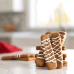 photorealistic hero shot of gingerbread cookie sticks on a modern kitchen counter