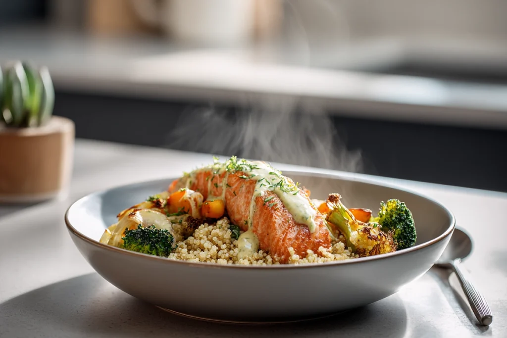 Final serving shot of Healthy Dinners for Weight Loss in a modern bowl