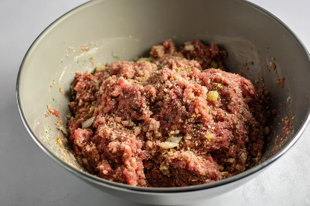 Creamy mashed potatoes being prepared for meatloaf with mashed potatoes