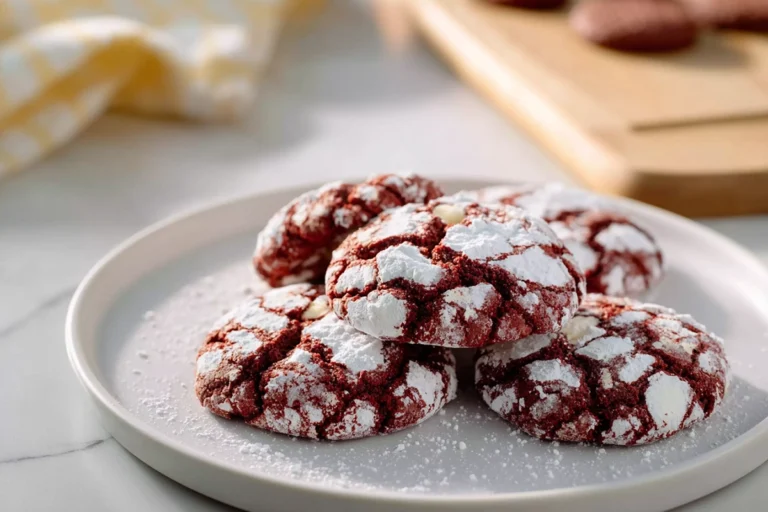 red velvet crinkle cookies hero shot
