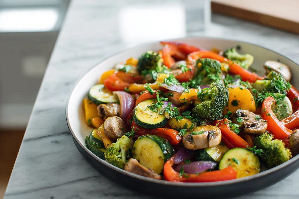 sautéed vegetables served fresh in a bowl