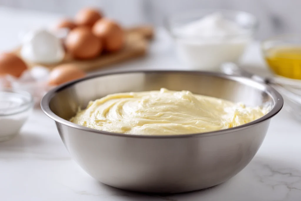 cookie batter for smores whoopie pies being prepared in a modern kitchen