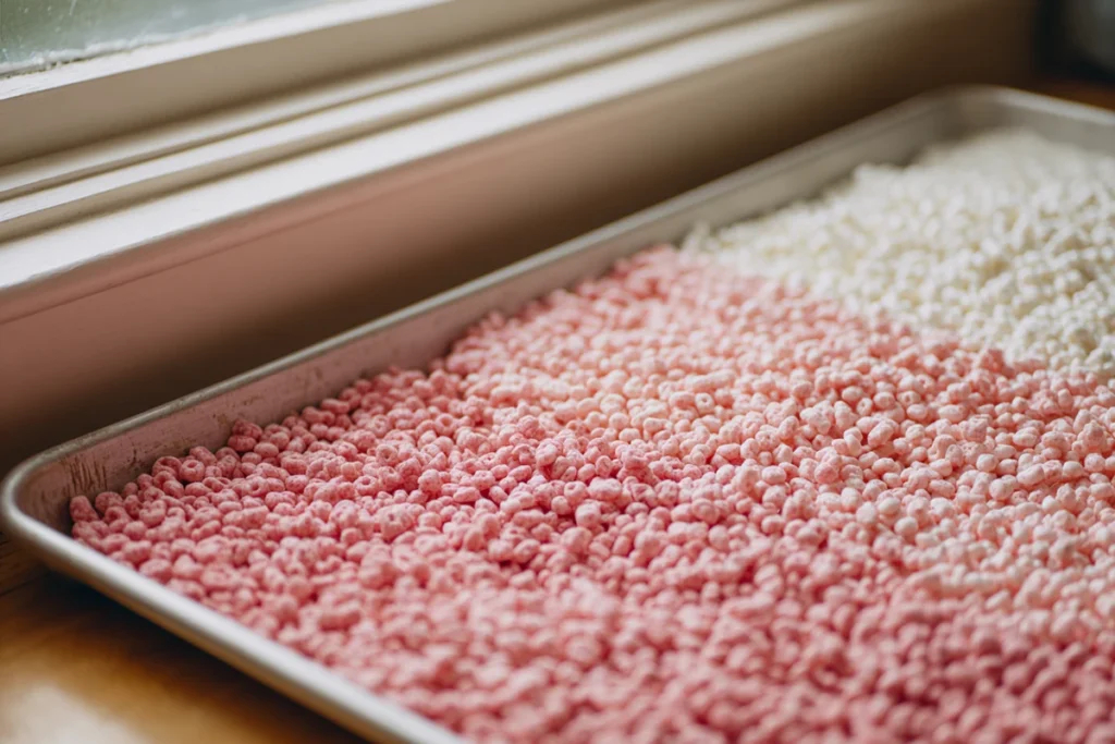 Valentine Puppy Chow served in small bowls for sharing
