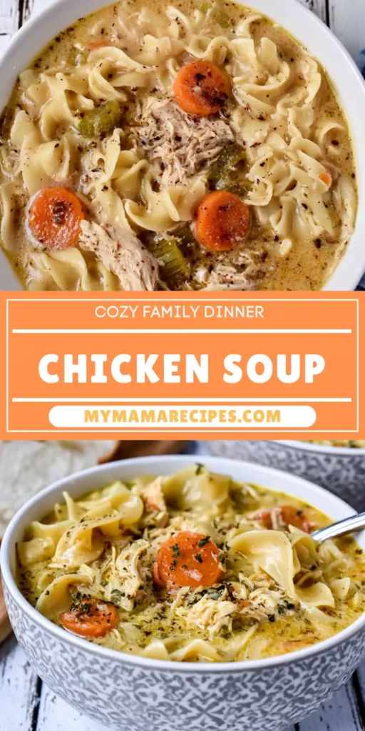 Creamy Chicken Noodle Soup for Cozy Winter Nights 9 Creamy chicken noodle soup recipe with shredded chicken, vegetables, and tender noodles