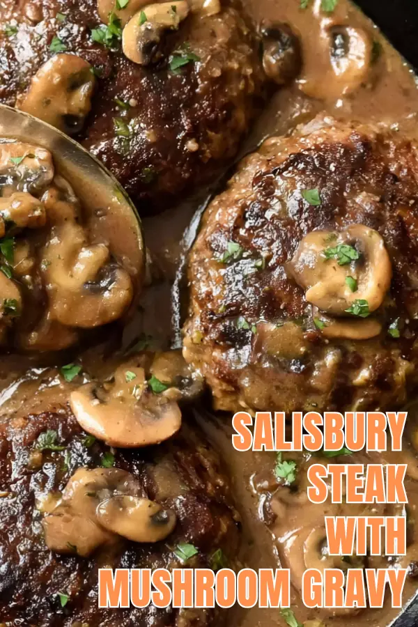 Salisbury Steak with Rich Mushroom and Onion Gravy 5 Salisbury Steak recipe with mushroom gravy and creamy mashed potatoes