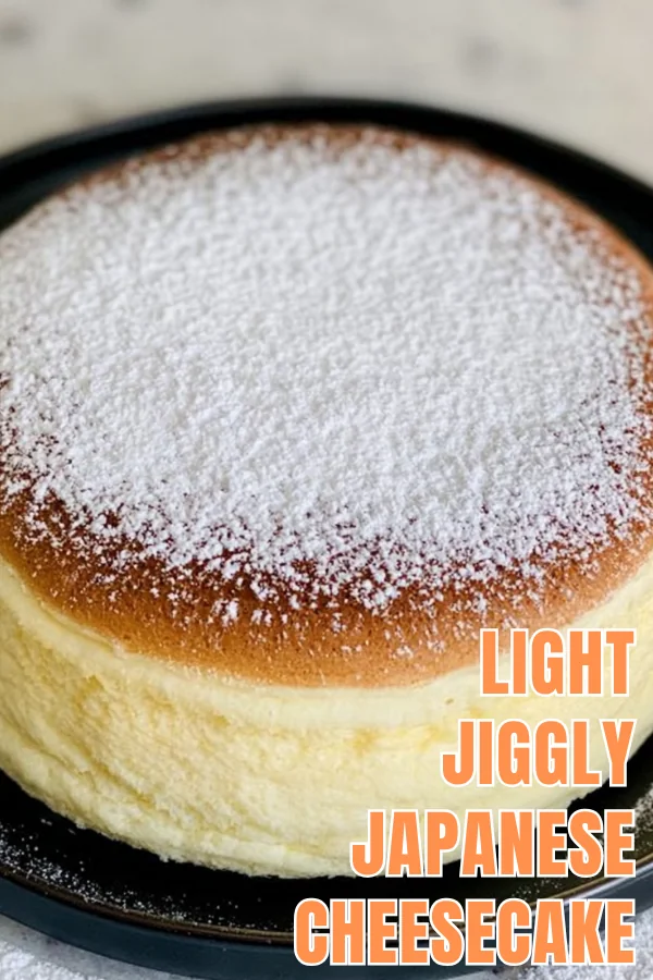 Japanese Cheesecake with a Light, Jiggly Texture 3 Japanese cheesecake recipe with a golden top and light, jiggly texture
