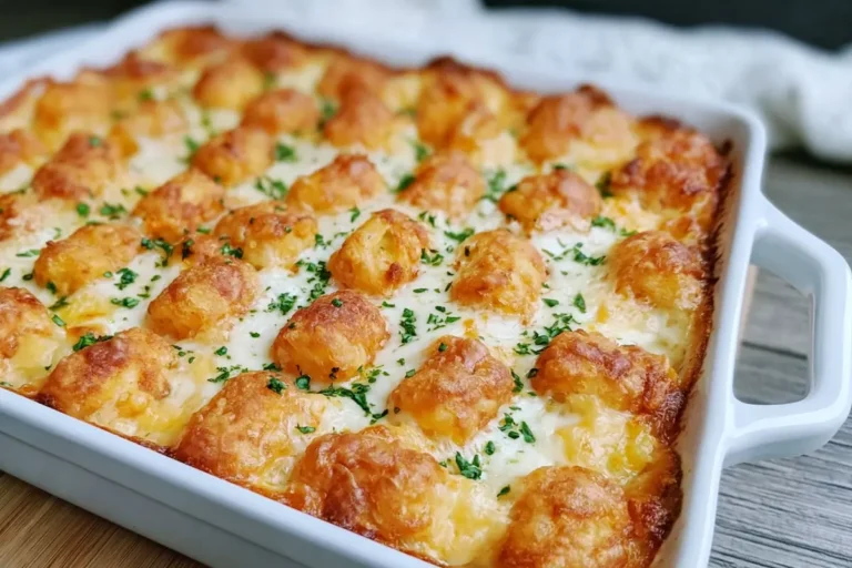 Mohamed Ayad's Chicken Alfredo Tater Tot Casserole Recipe