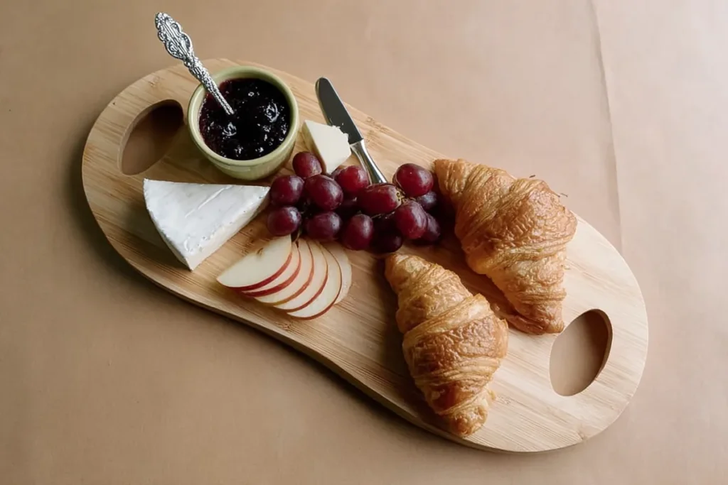 Pinterest-style Epic Charcuterie Table image with colorful cheese, meats, fruit, and dips