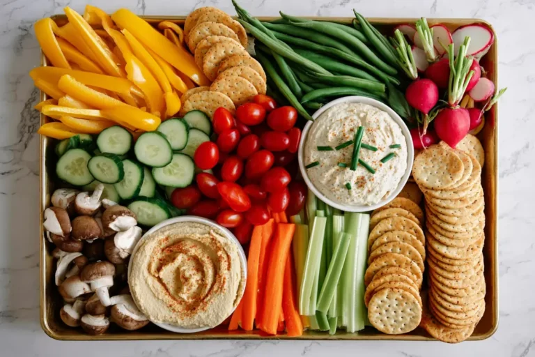 Mohamed Ayad's Veggie Tray Recipe with Fresh Vegetables and Dips