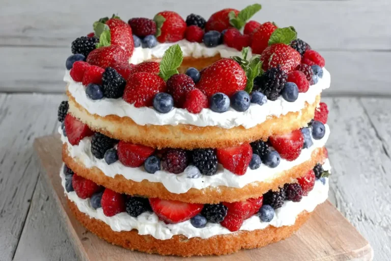 Mohamed Ayad's Angel Food Cake with Berries Recipe