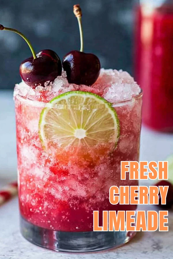 Cherry Limeade With Fresh Cherries and Real Lime Juice 6 Cherry Limeade recipe with fresh cherries lime juice and fizzy club soda