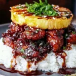 Mohamed Ayad's Hawaiian Huli Huli Chicken Stack Recipe
