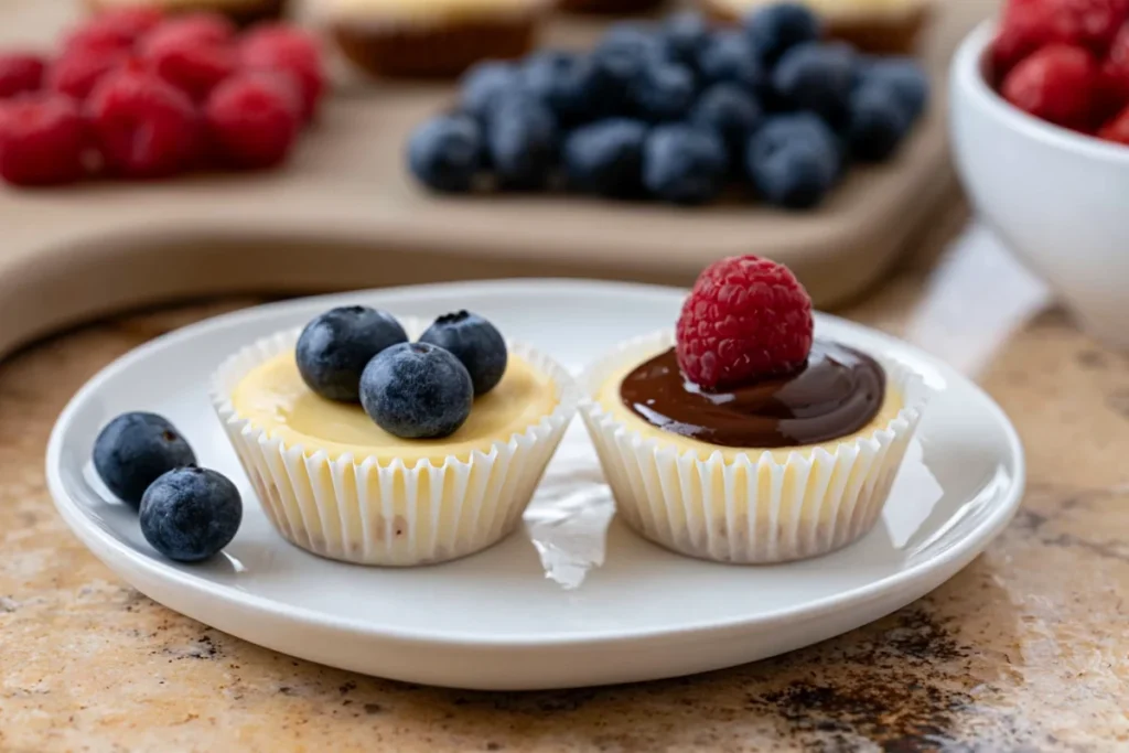Mini Cheesecake Board simple berry topping serving idea