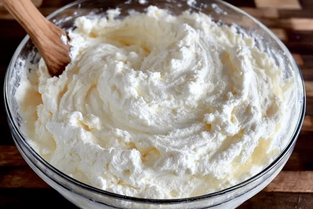 Cream cheese whipped cream filling for mixed berry yum yum dessert